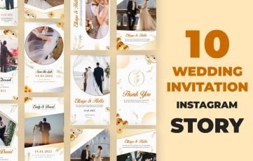 After Effects Wedding Invitation Instagram Stories Template