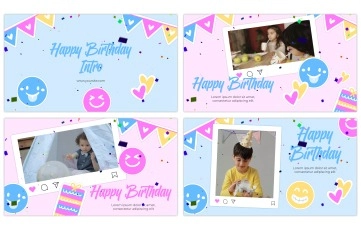 Download Kids Birthday Intro After Effects Templates