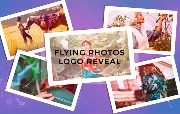 Flying Photos Logo Reveal After Effects Template