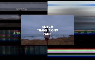 Glitch Transitions Pack After Effects Template