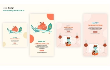 Happy Janmashtami Instagram Story And Post After Effects Templates