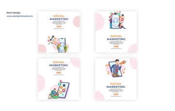 Social Media Marketing Instagram Post After Effects Template