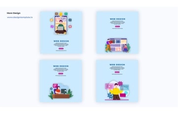 Web Design Instagram Post After Effects Template