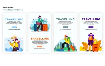 Travelling Animated Scene Instagram Story After Effects Template