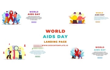 World AIDS Day Landing Page After Effects Template