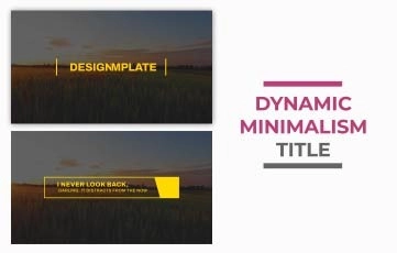 After Effects Dynamic Minimalism Title