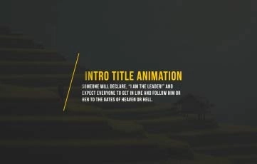 After Effects Title Intro Animations