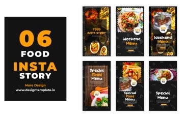 Food Instagram Story For After Effects Template