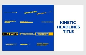 After Effects Kinetic Headlines Title