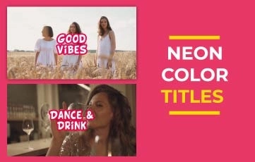 Neon Color Titles After Effects Template