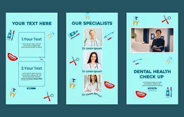 Dental Health Instagram Story After Effects template