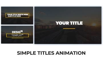 New Simple Titles Animation After Effects Template