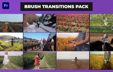 Premiere Pro Template Brush Transition Pack