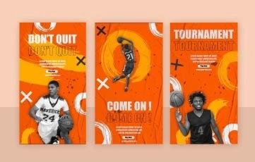 Basketball Instagram Story After Effects Template