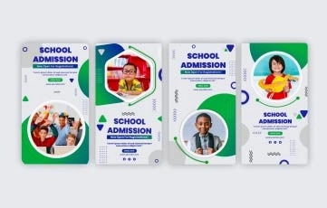 School Admission Instagram Story After Effects Template