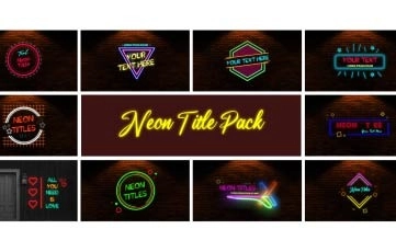 Neon Title Pack After Effects Template