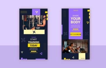 Gym Instagram Story After Effects Template 2