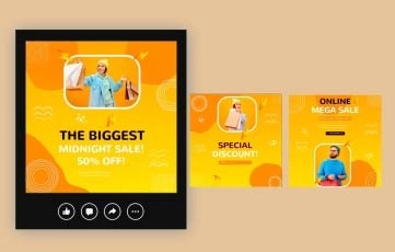 Fashion Sale Trendy Instagram Post After Effects Template