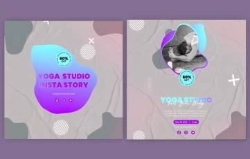 Yoga Studio Instagram Post After Effects Template