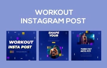 Workout Instagram Post After Effects Template