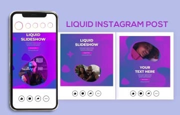 Liquid Instagram Post After Effects Template
