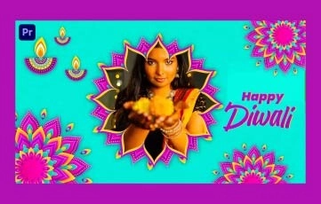 Happy Diwali Greetings Slideshow Premiere Pro Template