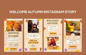 Welcome Autumn Instagram Story After Effects Template