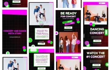 Concert And Dance Instagram Story After Effects Template
