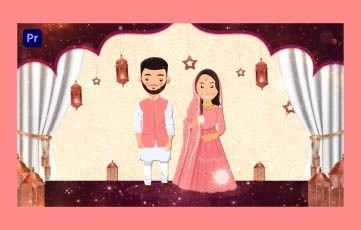 Beautiful Indian Wedding Invitation Premiere Pro Template