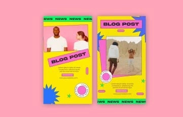 90's Instagram Story After Effects Template