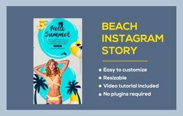 Beach Instagram Story After Effects Template