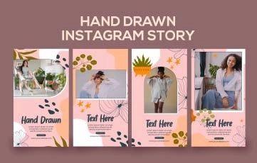 Hand Drawn Instagram Story After Effects Template 3