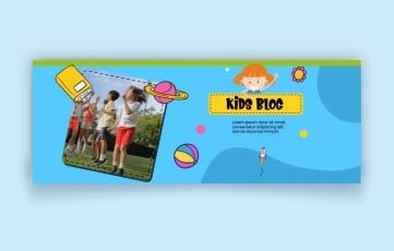 Kids Blog Facebook Cover 02 After Effects Template