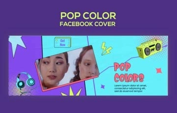 Pop Color Facebook Cover After Effects Template