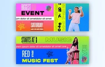 Music Festival Facebook Cover After Effects Template