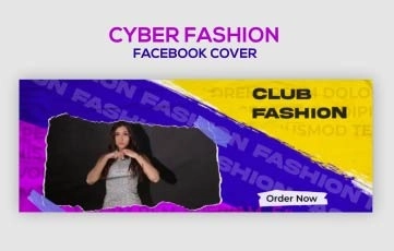 Cyber Fashion Facebook Cover 2 After Effects Template