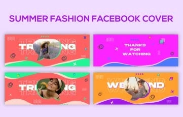 Summer Fashion Facebook Cover After Effects Template