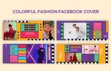 Colorful Fashion Facebook Cover After Effects Template