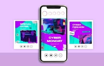 Cyber Fashion Instagram Post After Effects Template
