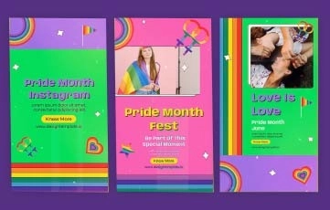 Pride Month Instagram Story After Effects Template