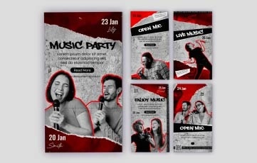 Open Mic Instagram Story After Effects Template