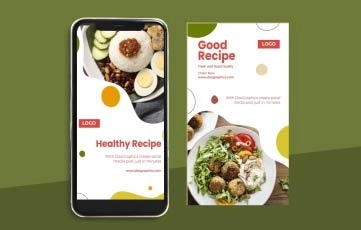 Recipes Ad Instagram Stories After Effects Template