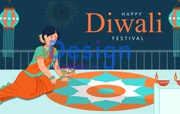 Indian Festival Diwali Animation Scene