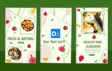 Healthy Food Instagram Story After Effects Template