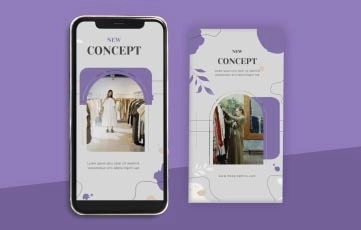 Flat Design Fashion Instagram Story After Effects Template