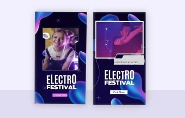 Music Festival Event Promo Instagram Story After Effects Template