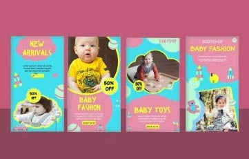 Baby Fashion Collection Instagram Story After Effects Template