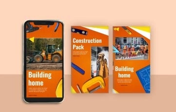 Construction Site Intro Instagram Story After Effects Template