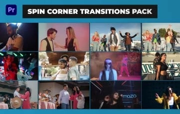 Spin Corner Transitions Pack  Premiere Pro Template