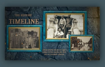 The History Timeline Slideshow After Effects Template